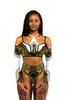 Miracle swimsuit preto novo europeu e americano Comércio exterior divisão estampado multi-cor manga comprida sexy maiô biquíni 8032