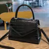 Bolso de Mujer 2025 Nuevo Bolso Bandolera Nicho Cartera Bolso Cuadrado Pequeño Elegante Versátil Moda Un Hombro Patrón Cocodrilo Bolso Baguette