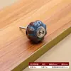 Manija de Cajón de Gabinete Estilo Americano con Estampado de Leopardo Manija de Calabaza de Cerámica Manija de Agujero Único de Jade Sintético para Gabinete Zapatero Armario