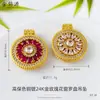 Collar Colgante de Girasol de Lujo Versátil de Gama Alta al por Mayor con Diamantes de Puntos Rojos y Verdes de la Joyería