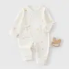 Mameluco de Mariposa para Bebé Recién Nacido Primavera y Otoño Algodón Puro Clase A Mono para Bebé Recién Nacido Ropa de Dormir Ropa Estilo Monje Estilo para Todas las Estaciones