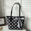 Bolso de Mano de Lona con Lunares de Gran Capacidad para Mujer 2026 Nuevo de Moda Alta Calidad Nicho para Viajes Diarios Bolso Tote de un Solo Hombro