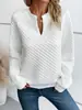 2026 Nuevo Sitio Independiente de Amazon Europeo y Americano Tiktok Transfronterizo Sudadera Versátil de Punto Jacquard para Mujer de Primavera