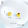 Contas Redondas com Furo para Dança do Leão Caractere da Fortuna Acessórios para Joias DIY, Contas Tradicionais Estilo Chinês Banhadas a Ouro Deus da Riqueza