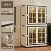 Gabinete de Almacenamiento Multifuncional, Gabinete de Almacenamiento para Sala de Estar, Gabinete Plegable, Gabinete de Almacenamiento y Organización para Ropa, Caja de Almacenamiento, Gabinete de Doble Puerta