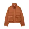 Atacado Europeu e Americano de Roupas Femininas Transfronteiriças Outono 2025 Novas Blusas Femininas Jaqueta Bomber Estilo Americano Retrô para Mulheres