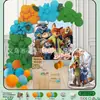 Conjunto de Balões de Aniversário Infantil para Crianças de 1 a 5 Anos, Suprimentos de Decoração para Cena de Festa, Conjunto Completo para Meninos e Meninas