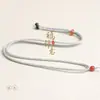 Suministros del Fabricante Collar con Colgante de Jade de Estilo Sencillo con Cuentas Rojas Ajustable para Hombres y Mujeres, Cadena para Suéter con Colgante de Jade