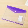 Saco de arquivo transparente colorido A4 com 11 furos, saco tridimensional para folhas soltas, estudante, grande capacidade, fecho de pressão, material de papel, saco de armazenamento