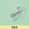 10 piezas de barniz para hornear cierre de langosta redondo juego de tres piezas de llavero colgante Anillo de llavero giro de 8 palabras accesorios de material para colgante de joyería diy