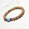 Pulsera de Semillas de Bodhi Rey Kong Pequeño de Nepal con 5 Caras 5 Caras Pulsera de Semillas de Bodhi Estilo Tíbet Venta al por Mayor para Hombres y Mujeres