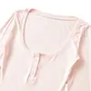 Camiseta de manga larga con cuello en U estilo perezoso, top corto de tirantes para mujer con sujetador incorporado, conjunto casual
