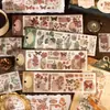 Pegatinas Vintage de Plantas y Pegatinas de Papel Washi para Decoración de Diarios, Materiales de Collage, Marcadores de Libros DIY y Tarjetas