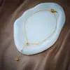 Collar de Acero Inoxidable, Nuevo y Moderno Collar con Borlas para Mujer, Cadena Versátil para Clavícula Estilo Ins de Nicho de Moda