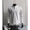 Camisa polo estilo americano, camiseta de manga larga para hombre, top de primavera/otoño, corte limpio, adecuada para usar en capas, sudadera de manga larga para hombre