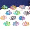 Acessórios Iridescentes Transparentes de Duas Cores com Contas, Estilo Igual a Céu Azul e Nuvens Brancas, Componentes para Joias Artesanais DIY, Materiais DIY, Pequenos Acessórios