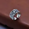 Anillo de hombre estilo Yinba hip hop ocho estrellas Awn diseño abierto hueco nicho marca de moda anillo europeo y americano anillo para el dedo índice