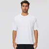 Camiseta Masculina 100% Algodão Solta Casual Esportiva Manga Curta Fibra de Algodão Natural Fitness Outdoor Corrida Top D62001