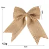 Directo de Fábrica Lino Moño de Navidad Caja de Regalo Decoración de Árbol de Navidad Manualidades Navideñas de Boda Hechas a Mano para Bricolaje