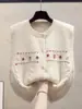 Cárdigan de Punto Hecho a Mano con Flores Transfronterizo Chal Suéter Prendas de Abrigo Chaleco de Punto con Cuello Redondo Chaleco para Mujer Otoño Invierno Nuevo Chaleco Holgado