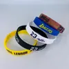 Pulsera de Silicona Deportiva de Baloncesto con Firma NBA para Hombres y Mujeres, Soporte para Fans, Versátil, Temática de Evento de Baloncesto, Pulsera de Goma