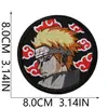 Patches bordados de personagens de mangá estilo japonês para passar a ferro em jaquetas e mochilas, emblemas de tecido bordados à máquina de personagens de anime