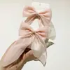 Pinza para el pelo de malla con lazo de alta gama coreana, accesorio para el pelo de niña