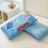 Almohada larga de gofre de dibujos animados de seda de hielo floral para que las niñas duerman en la cama, almohada para las piernas para dormir de lado, cojín de maternidad
