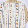 Algodão Muslin de Gaze Dupla Camada Listrado Floral Estampado Crepe Roupa de Casa para Confinamento de Bebês Crianças Pijamas Vestido Tecido