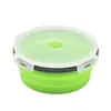 Fiambrera Plegable de Silicona Portátil Telescópica Caja Conservadora de Frescura Horno de Microondas Set de Fiambreras para el Hogar Caja de Almacenamiento para Viajes al Aire Libre