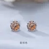 Xigu E0281 S999 Plata Drenaje Básico Zirconia de Colores Pendientes Simples y Versátiles Pendientes Pequeños Venta al por Mayor