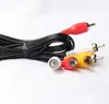 Cable 3rca a 3rca Cable AV tres a tres cable de audio video 1.5 m cobre TV decodificador Cable