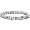 Pulsera de cuentas de turquesa blanca de 6 mm de venta caliente europea y americana, pulsera de letras para pareja para hombre, joyería de estación independiente transfronteriza