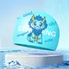 Toucas de Natação Infantis para Meninos e Meninas, Toucas de Natação de Silicone Que Não Apertam a Cabeça, Impermeáveis, Tamanho Grande, Toucas de Natação com Desenhos Animados Fofos Atacado