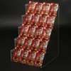 Portatarjetas Caja de Almacenamiento de Escritorio Soporte de Exhibición Transparente Acrílico Transparente Multicapa Nezha Pequeño Tesoro Mary Portatarjetas de Juego de Cartas