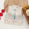 Chaleco Tang para niños, nuevo chaleco estilo chino de otoño 2026 para niños y niñas, ropa formal, festivo y versátil, al por mayor