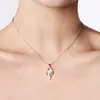 Modelo de Comércio Exterior Transfronteiriço Colar com Pingente Amor para Sempre Corrente Clavicular para Mulheres Simples e Fashionable Platina Presente Japonês e Coreano para Namorada
