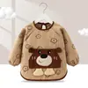 Batas Impermeables de Otoño e Invierno para Niños y Niñas de Manga Larga Moda Ropa Exterior Baberos para Comer de Bebé Delantales para Comida de Bebé