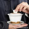 Tigela Gai Sancai Tigela de Chá Xícara de Chá Grande Cerâmica Única Porcelana Branca Jogo de Chá Kung Fu Porcelana Azul e Branca com Tampa