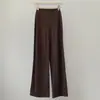 Nuevos pantalones de yoga de estilo europeo y americano con sensación de segunda piel, doblemente pulidos, para mujer, pantalones largos casuales holgados de pierna ancha, de cintura alta, levanta glúteos con forma de melocotón, largos para fitness de otoño