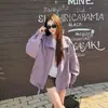 Tiro real Chaqueta de Motociclista Textura Gamuza Abrigo Mujer 2026 Nueva Moda Otoño Estilo Coreano Chaqueta Casual Holgada Tendencia