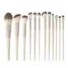 Cheng Shi'An Recomienda el Set de Brochas de Maquillaje Yunci, Incluyendo Brocha para Sombras de Ojos, Brocha Delineadora de Ojos en Forma de Hoz, Brocha de Hoja, Brocha para Polvos Sueltos y Otras Herramientas de Maquillaje