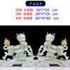 Un Par de Adornos de Kirin Atractores de Fortuna y Potenciadores de Bendiciones para Entrada de Oficina, Sala de Estar, Decoración Feng Shui, Artesanías, Ceremonia de Inauguración, Regalos de Inauguración