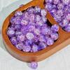 Separador de Cuentas de Vidrio Morado de 8/10 mm de Línea Completa Hecho a Mano Color Uva DIY Accesorios para Pulsera Collar con Cuentas