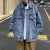 Chaqueta de mezclilla para hombre tendencia primavera y otoño 2022 versión coreana de chaqueta holgada estudiante ins retro para hombre al por mayor