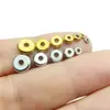Contas Espaçadoras de Aço Inoxidável Acessórios para Joias DIY Colar Pulseira Contas Contas de Aço Titânio Contas Planas Pulseira Contas Redondas
