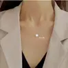 Colar de Moissanita Lágrimas de Sereia para Meninas Zircônia Exquisita Fio de Pesca Invisível Nicho Versátil Corrente para Clavícula Peça Única Atacado