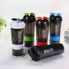 Caja de Plástico de Tres Capas Transfronteriza Agitador con Caja de Medicamentos Taza para Batido de Proteína Tetera Deportiva de Fitness Venta al por Mayor