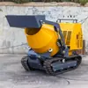 Camión Mezclador de Oruga a Gasolina Tipo 750, Tanque Mezclador Móvil Todo Terreno, Carga Automática, Espacio Pequeño Disponible