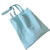 Estilo francês Fresh Mint Blue Canvas Bag Summer Milk Hoo Thin Cotton Shoulder Bag All-match Travel Photo